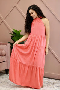 Tiered Backless Maxi Dress
