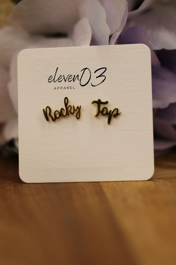 Rocky Top Gold Stud Earrings 